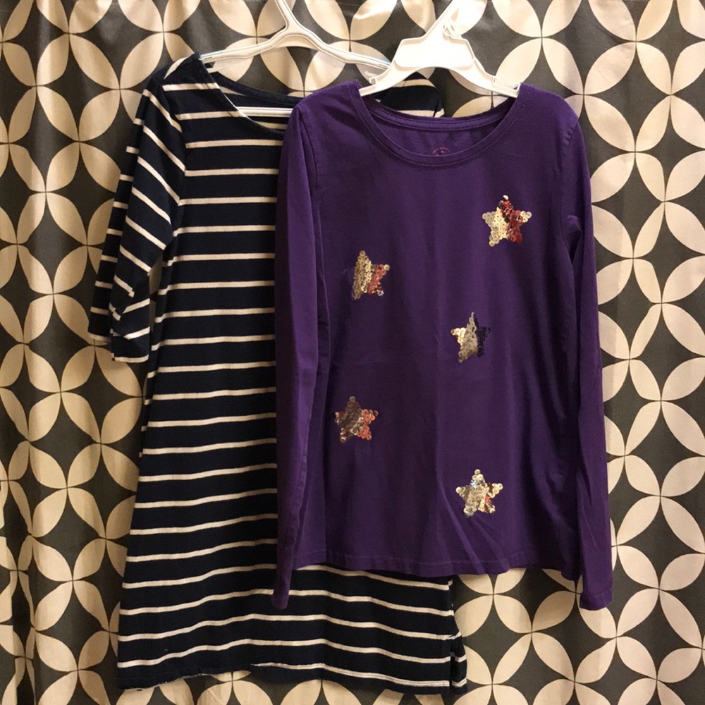 Tunic/dress & long sleeve shirt 10/12 faded glory